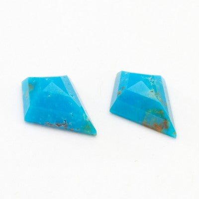 14x10mm Rose Cut Kite Stabilized Turquoise