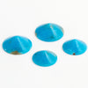 6 to 12mm Arizona Stabilized Turquoise Round Cone Cabs