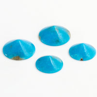 6 to 12mm Arizona Stabilized Turquoise Round Cone Cabs