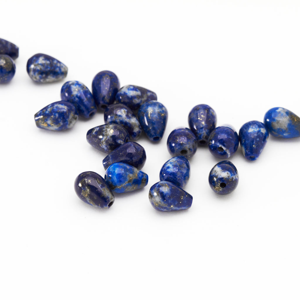 6x4 to 7x5mm Chilean Lapis Teardrop Beads – Columbia Gem House