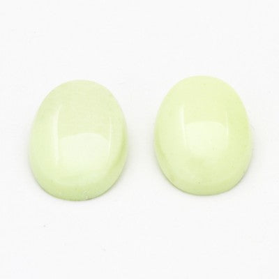 16x12mm Oval Cabochon Cut Lemon Chrysoprase