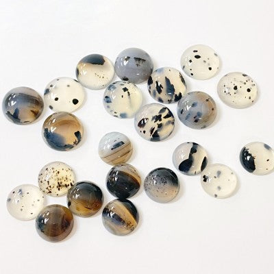 Red Dendritic Montana Agate Smooth Round Beads 4mm 6mm 8mm