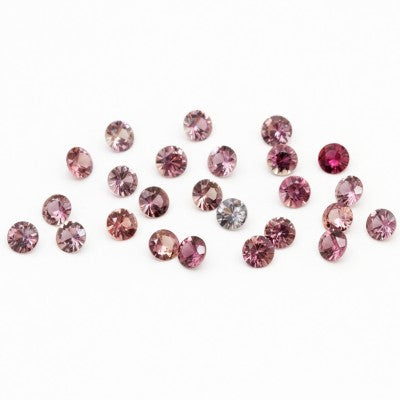 3mm Rnd Pink Tanzanian Sapphire Melee