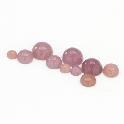 5mm to 13mm Round Cabochon Cut Purple Sage Chalcedony (Smoky Purple)