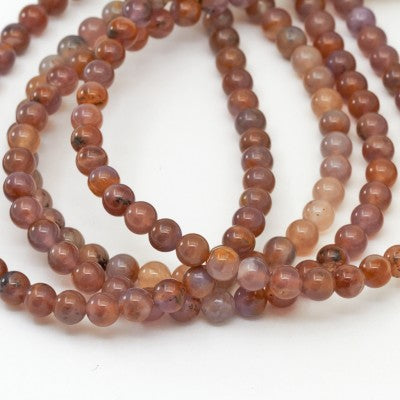 6mm Round Nevada Golden Sage Chalcedony 16" Bead Strands