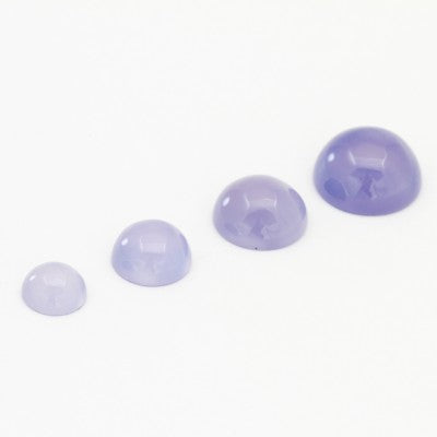 8mm to 14mm Round Cabochon Cut Gem Blue Mexican Chalcedony