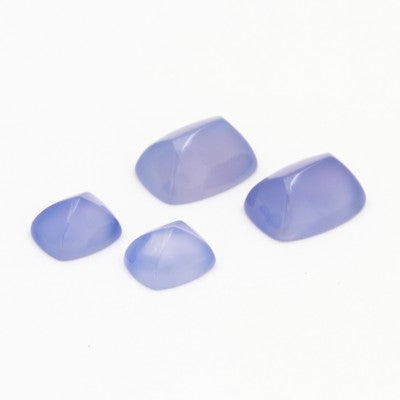 10x8mm and 14x10mm SugarLoaf Cabochon Cut Gem Blue Mexican Chalcedony