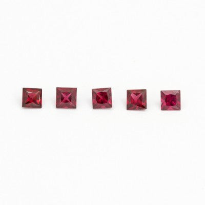 4mm Princess Cut Rhodolite Garnet 