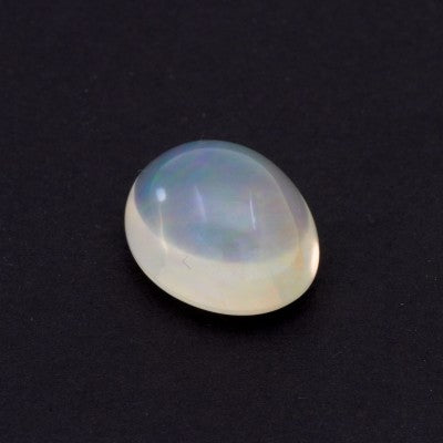16x13.1mm Oval Play of Color Cabochon Cut Mexican Fire Opal 