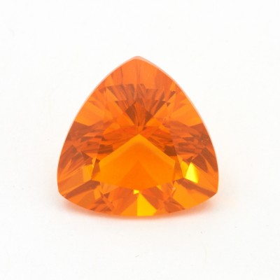 13mm Natural Radial Trillion Cut Orange Mexican Fire Opal