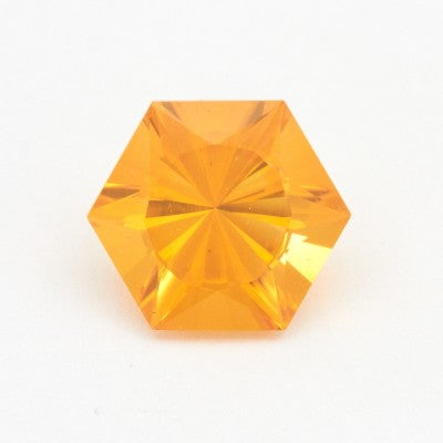 13.1mm Natural Radial Hexagonal Cut Mexican Fire Opal 