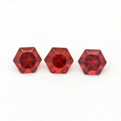 5mm Hexagonal Cut Natural Raja Garnets