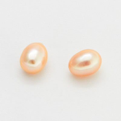 Pair of 7.5mm Drop Allspice Cultured Pearls