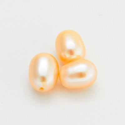 Trio of 7.5mm Drop Cinnamon Cultured Pearls
