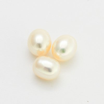 Trio of 7.5mm Drop Vanilla Cultured Pearls