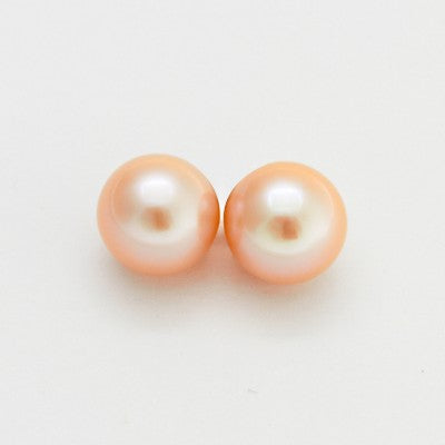 Pair of 8.5mm Round Allspice Cultured Pearls