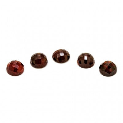 7mm Rnd Rose Cut Anthill Garnet