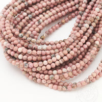 4 to 8mm Colorado Rhodonite 16" Round Bead Strands