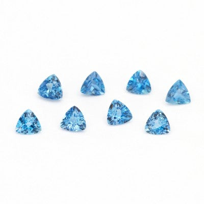 4mm Natural Trillion Cut AAA Blue Aquamarine