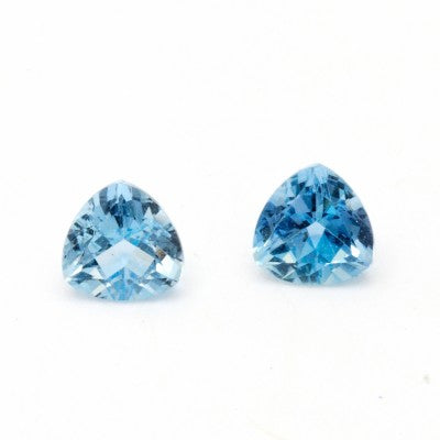 4.25mm Trillion Cut 'AA' Blue Aquamarine 