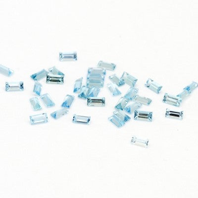 3x1.5mm 'A' Aquamarine Tapered Baguettes