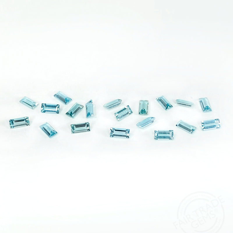 4x2 to 6x3mm AAA Aquamarine Baguettes