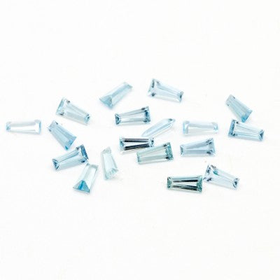 4mmx2mmx1.5mm A Tapered Baguette Aquamarine