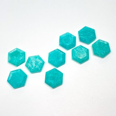 10x10mm Amelia Teal Amazonite™ Hexagon Tablets