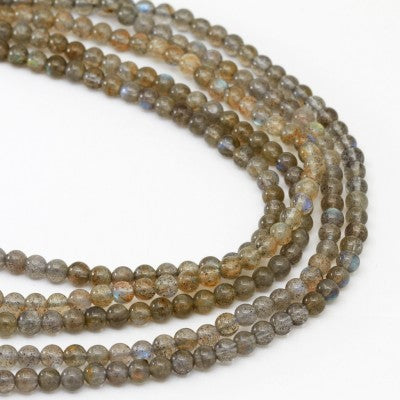 4mm Round Labradorite 16" Bead Strands