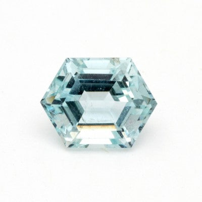 9.5mm x 7.5mm Hexagonal Step Cut Nigerian Aquamarine