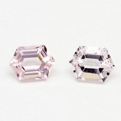 8x6mm Natural Hexagonal Step Cut Morganite