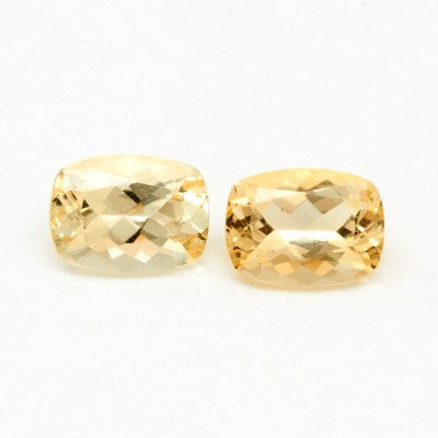 7x5mm to 12x9mm Natural Cushion Cut Heliodor