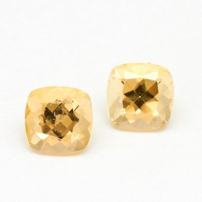 7mm Natural Square Cushion Cut Heliodor