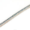 4mm Round Aquamarine Tennis Bracelet in 14k White Gold