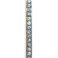 4mm Round Aquamarine Tennis Bracelet in 14k White Gold