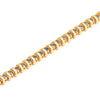 3mm Round Light Blue Montana Sapphire Tennis Bracelet in 14k Yellow Gold