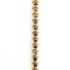 3mm Round Light Blue Montana Sapphire Tennis Bracelet in 14k Yellow Gold