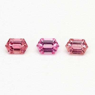 6x4mm Hexagonal Cut Pink Tourmaline 