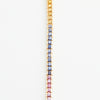 2.5mm Round Rainbow Sapphire Bracelet in 14kt Yellow Gold