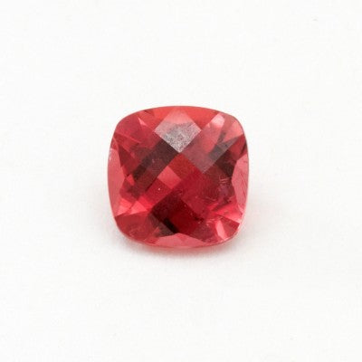 6mm Checkerboard Cushion Cut AAA Pink Tourmaline 