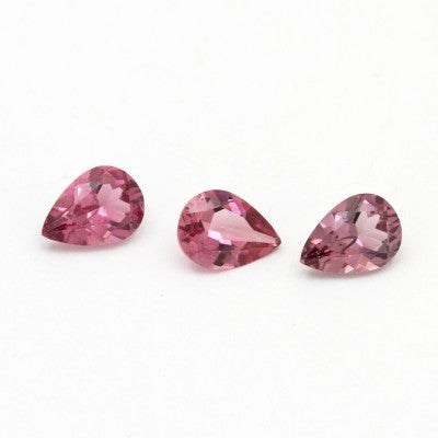 7x5mm Natural Pear Shape AA Pink Tourmaline