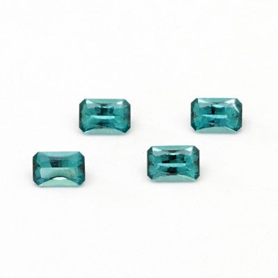 6x4mm Natural Barion Emerald Cut Teal Tourmaline