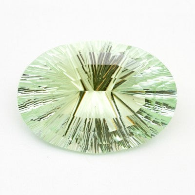 32.11ct Concave Oval Brilliant Cut Seafoam Tourmaline