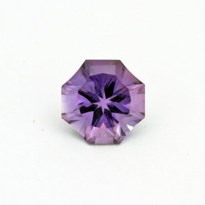 12mm Radial Cut Octagon AA Purple Amethyst