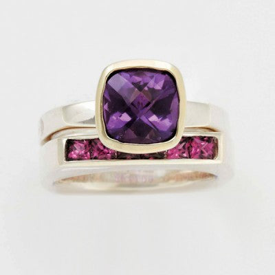 Designers Pick Mixed Gemstone Bands & Bezels Rings 008