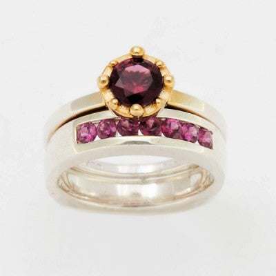 Designers Pick Mixed Gemstone Bands & Bezels Rings 012