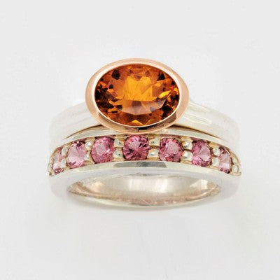 Designers Pick Mixed Gemstone Bands & Bezels Rings 021