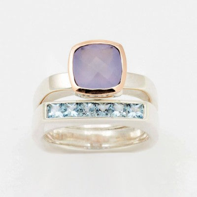 Designers Pick Mixed Gemstone Bands & Bezels Rings 023