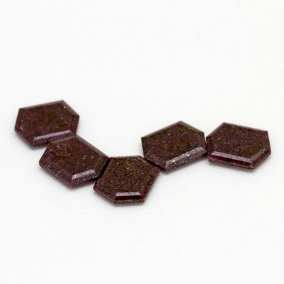 10x8mm Natural Hexagonal Chocolate Corundum