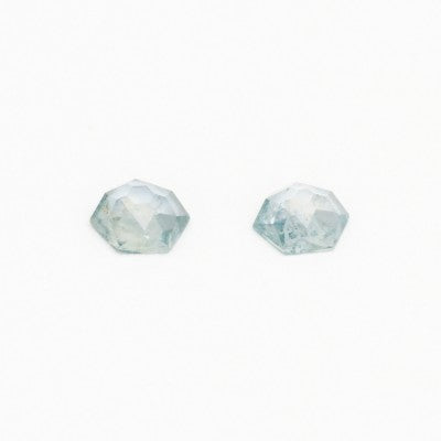 5.0mm Hexagonal Rose Cut Light Blue Montana Sapphires